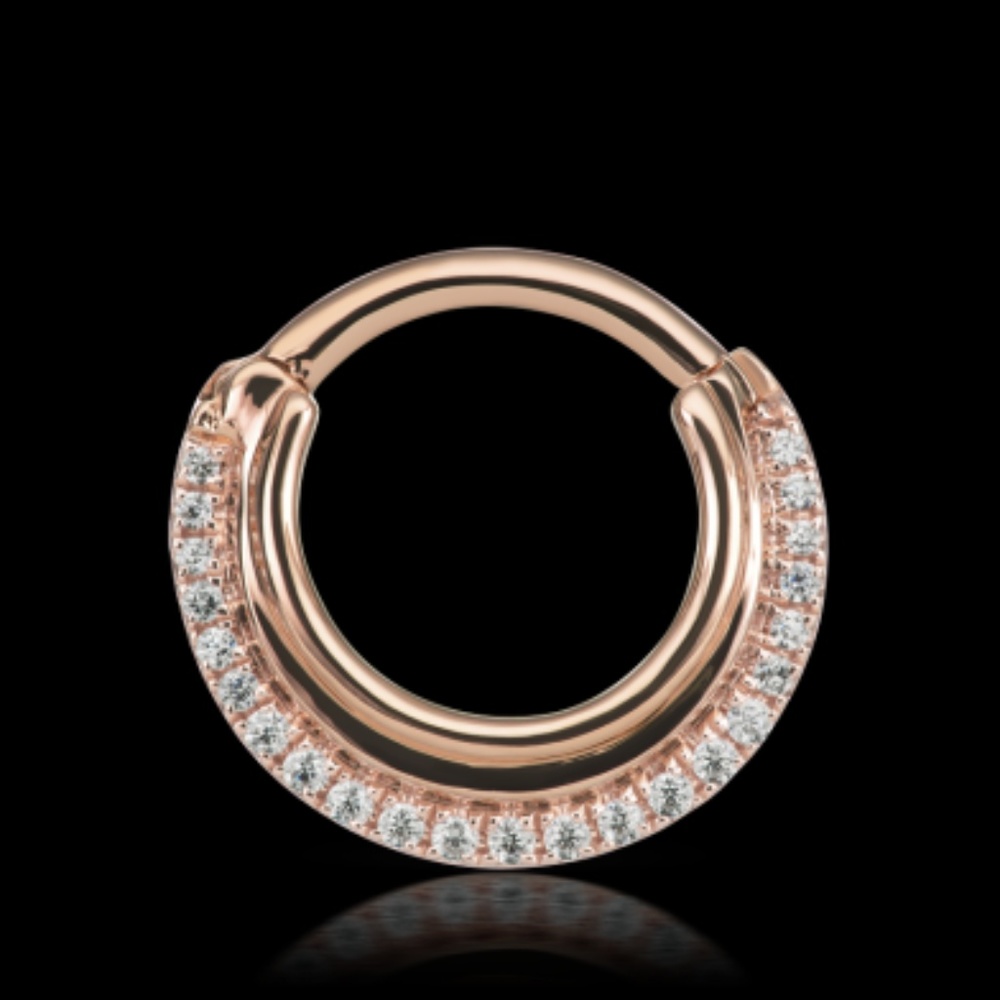 *SALE* Maria Tash 14k Rose Gold Dhara Clicker 3/8